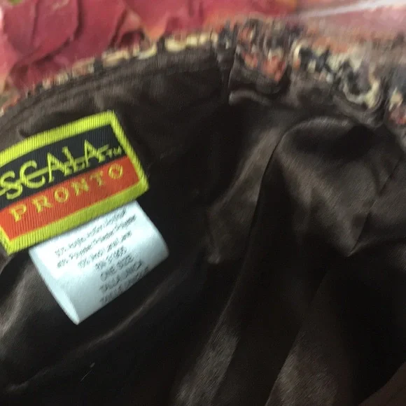 Vintage Scala Brushed Tweed Brown Tone Wool Blend Winter Newsboy Cabbie Hat - Picture 10 of 11